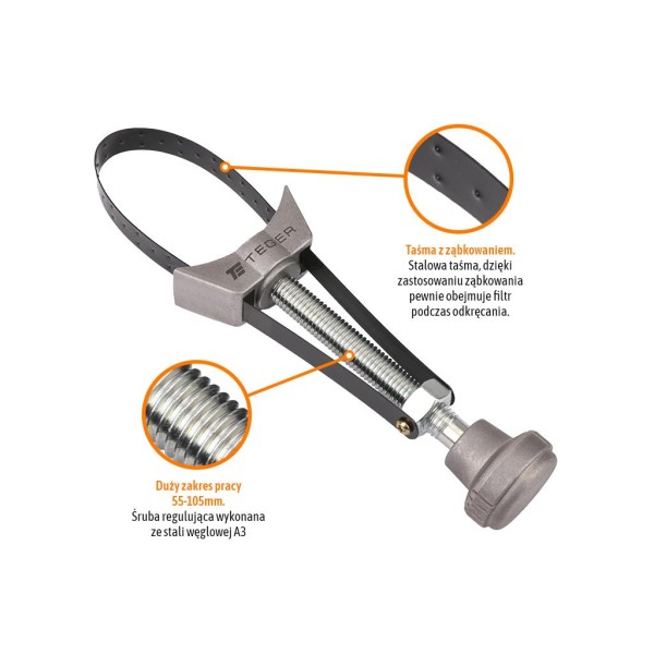 Klucz do odkręcania filtrów - taśmowy KDF001 | Exvi