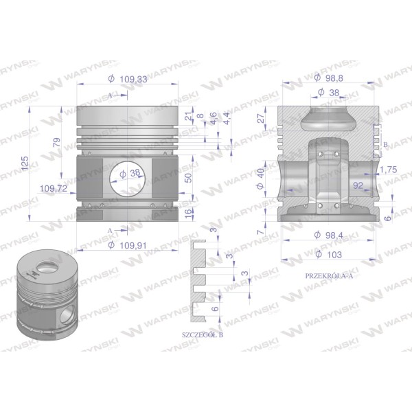 Zestaw naprawczy MTZ-80 Waryński 240-1000108-C5 | Exvi