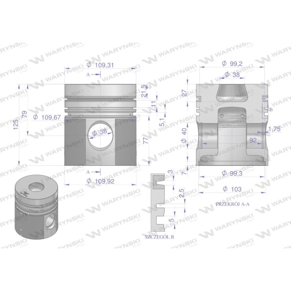 Zestaw naprawczy MTZ-260 Waryński 260-1000108-C | Exvi