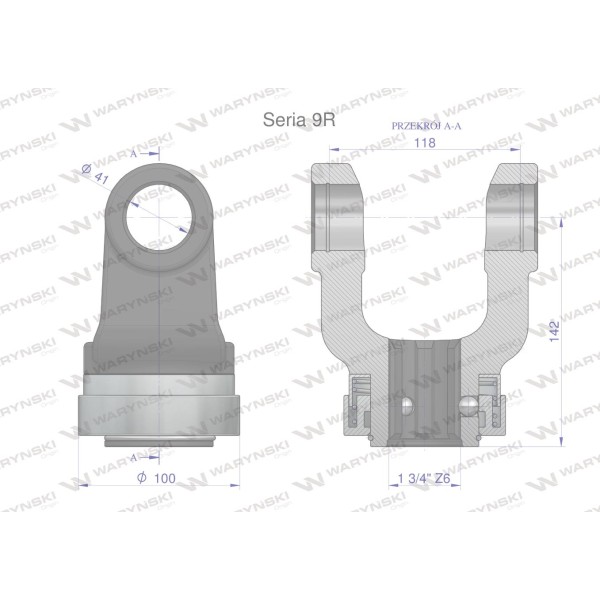 Widłak z pierścieniem 1 3/4 Z6 - 41X118 WR527902 | Exvi