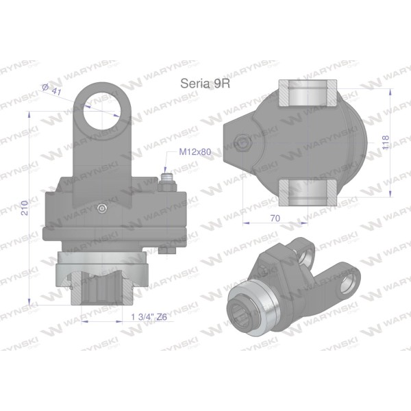 Sprzęgło na kołek wału Seria 9R 4500Nm WR254971 | Exvi