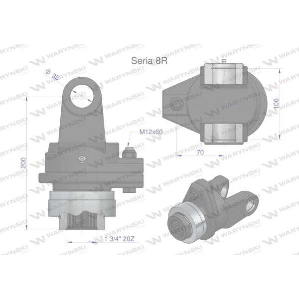 Sprzęgło na kołek wału Seria 8R 3500Nm WR274873 | Exvi