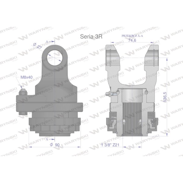 Sprzęgło na kołek wału Seria 3R 1700Nm WR224373 | Exvi