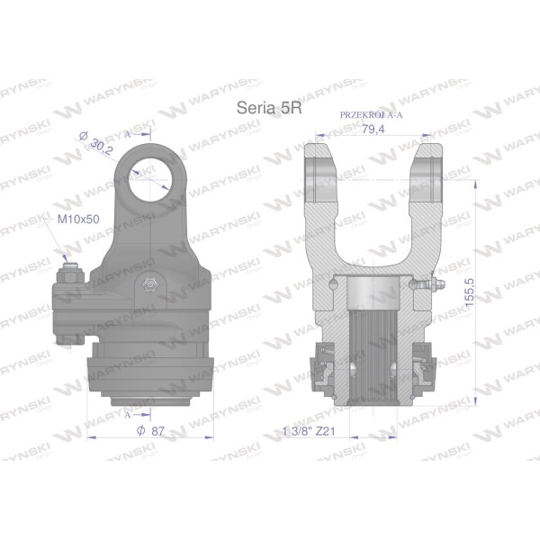 Sprzęgło na kołek wału Seria 5R 2200Nm WR224571 | Exvi