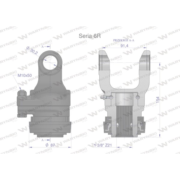 Sprzęgło na kołek wału Seria 6R 2200Nm WR224671 | Exvi