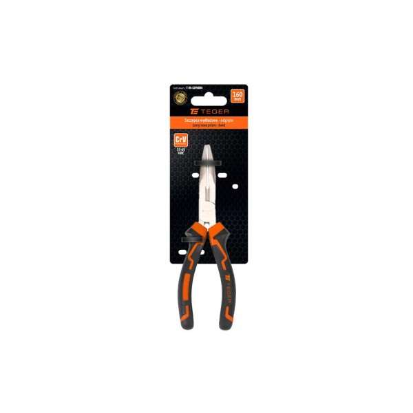 Szczypce wydłużone- odgięte 160 mm / TEGER SZW004 | Exvi