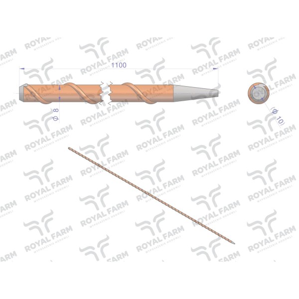 Palik Słupek z włókna szklanego 8mm RF-102008110 | Exvi