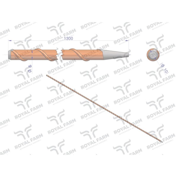 Palik Słupek z włókna szklanego 8mm RF-102008130 | Exvi