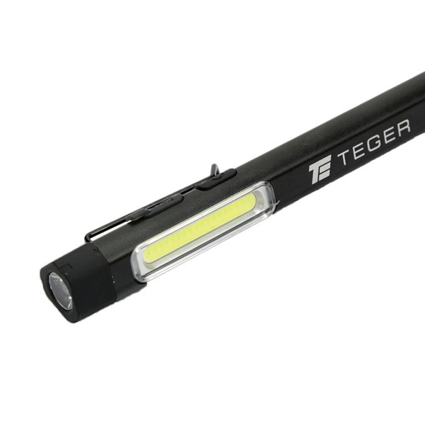 Latarka LED COB pen aluminiowa 400lm LED-0090 | Exvi