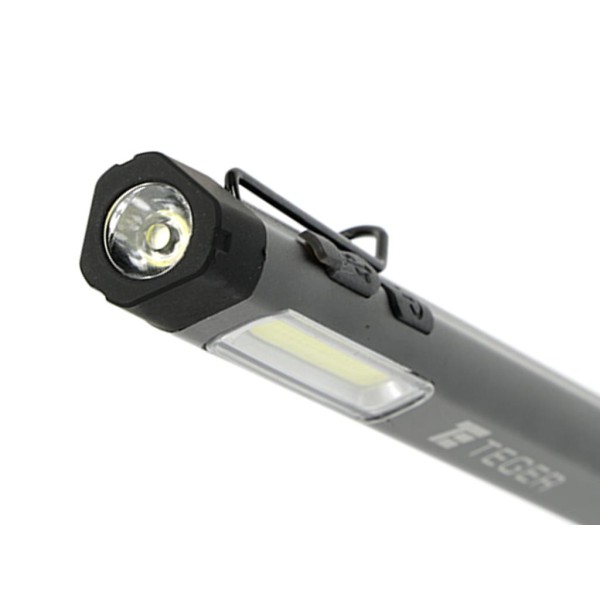 Latarka LED COB pen aluminiowa 400lm LED-0090 | Exvi