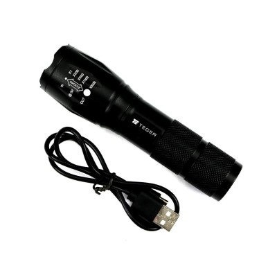 Latarka uniwersalna ładowana USB z funkcją LED-0093 | Exvi
