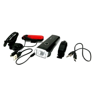 Zestaw lamp rowerowych, latarka LED LED-0050 | Exvi
