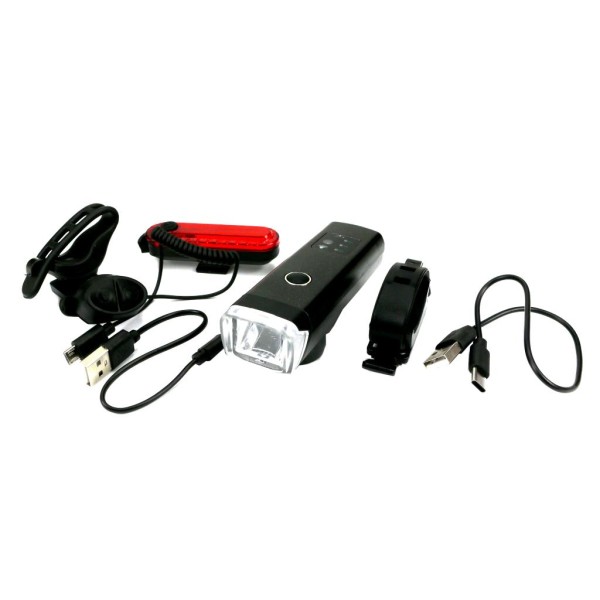 Zestaw lamp rowerowych, latarka LED LED-0050 | Exvi