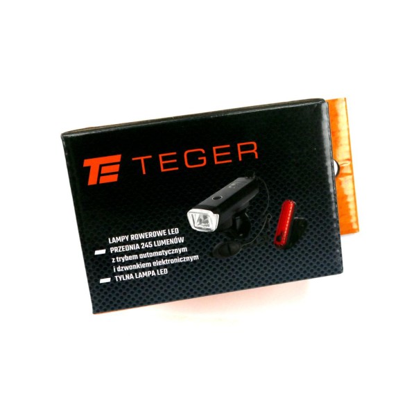 Zestaw lamp rowerowych, latarka LED LED-0050 | Exvi
