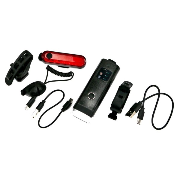 Zestaw lamp rowerowych, latarka LED LED-0050 | Exvi