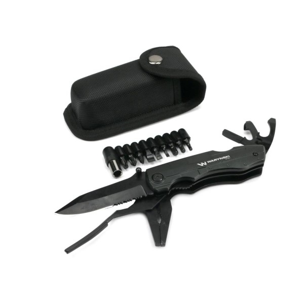 Multitool Czarny 11 narzędzi plus 9 bitów 898950011 | Exvi