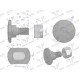 Śruba nożyka kpl. M10x28 zastosowanie RF-56210100 | Exvi