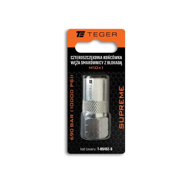 Czteroszczękowa końcówka węża smarownicy KS4SZ-S | Exvi