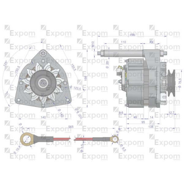 Alternator kompletny C-330 72A EXPOM EX-230000-EX | Exvi