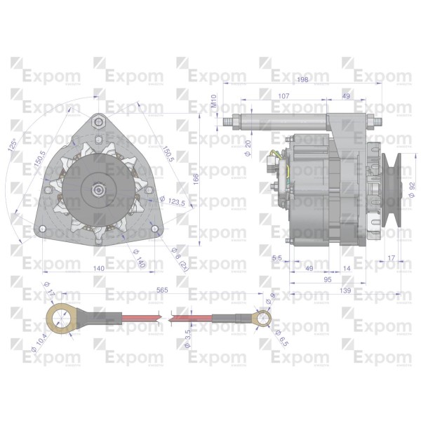 Alternator kompletny C-360 72A EXPOM EX-260000-EX | Exvi