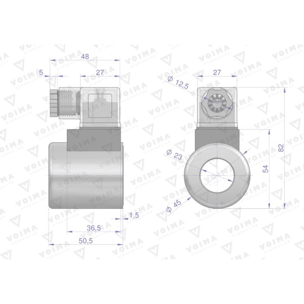 Cewka dzielnika elektrozaworu V-CEW-12VDC | Exvi
