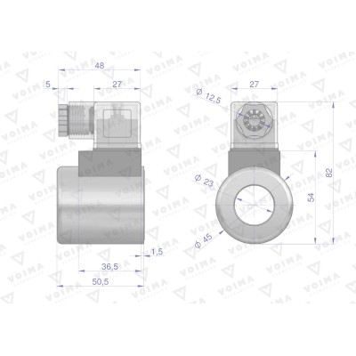 Cewka dzielnika elektrozaworu V-CEW-24VDC | Exvi