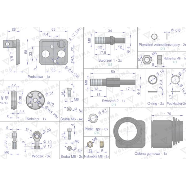 Joystick przyłączeniowy bez przycisku V-R40L-JOY | Exvi