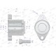 Kołpak rozdzielacza hydraulicznego dolny V-R40L-KD | Exvi