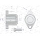 Kołpak rozdzielacza hydraulicznego dolny V-R80L-KD | Exvi