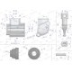 Kołpak rozdzielacza hydraulicznego górny V-R40L-KG | Exvi