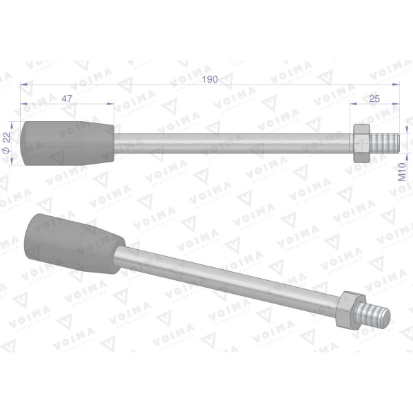 Dźwignia do rozdzielacza hydraulicznego V-R40L-DZ | Exvi