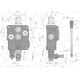 Rozdzielacz hydrauliczny 1-sekcyjny 120L V-R120L-1 | Exvi
