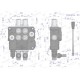 Rozdzielacz hydrauliczny 2-sekcyjny 120L V-R120L-2 | Exvi
