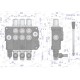 Rozdzielacz hydrauliczny 3-sekcyjny 120L V-R120L-3 | Exvi