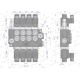 Rozdzielacz hydrauliczny 4-sekcyjny V-R40L-4E | Exvi