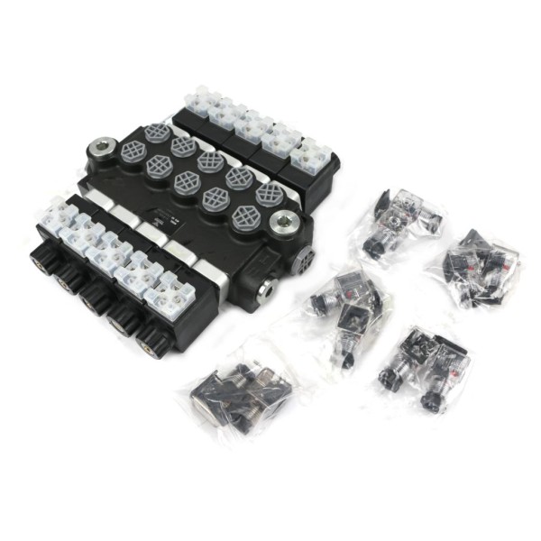 Rozdzielacz hydrauliczny 5-sekcyjny V-R40L-5E | Exvi