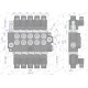Rozdzielacz hydrauliczny 5-sekcyjny V-R40L-5E | Exvi