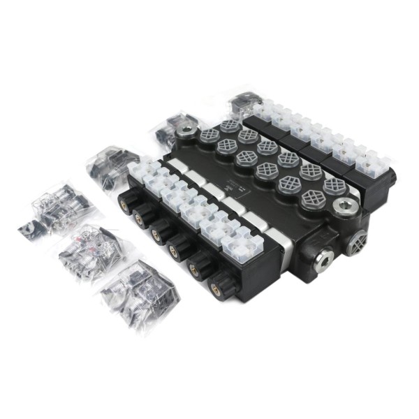 Rozdzielacz hydrauliczny 6-sekcyjny V-R40L-6E | Exvi