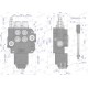 Rozdzielacz hydrauliczny 2-sekcyjny 80L V-R80L-2-1D | Exvi