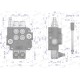 Rozdzielacz hydrauliczny 2-sekcyjny 80L V-R80L-2Z | Exvi