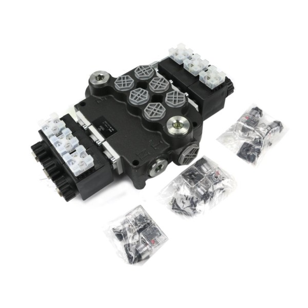 Rozdzielacz hydrauliczny 3-sekcyjny V-R80L-3E | Exvi