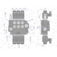 Rozdzielacz hydrauliczny 3-sekcyjny V-R80L-3E | Exvi