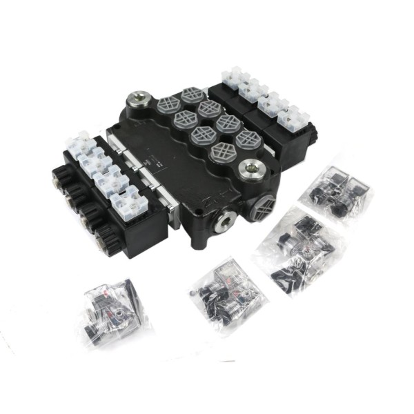 Rozdzielacz hydrauliczny 4-sekcyjny V-R80L-4E | Exvi