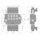 Rozdzielacz hydrauliczny 4-sekcyjny V-R80L-4E | Exvi