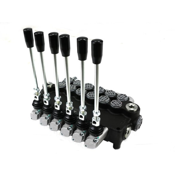 Rozdzielacz hydrauliczny 6-sekcyjny 80L V-R80L-6 | Exvi
