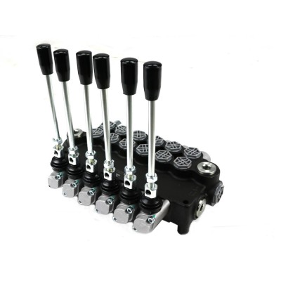 Rozdzielacz hydrauliczny 6-sekcyjny 80L V-R80L-6 | Exvi