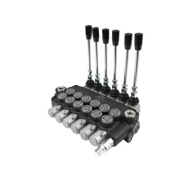 Rozdzielacz hydrauliczny 6-sekcyjny 80L V-R80L-6 | Exvi