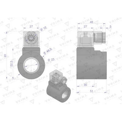 Cewka do rozdzielacza (elektrozawór V-6-CEW-24V | Exvi