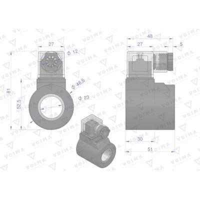 Cewka do rozdzielacza (elektrozawór V-6-CEW-230V | Exvi