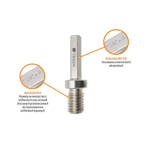 Adapter do wkrętarki i wiertarki M14 HEX NB-ADA-001 | Exvi